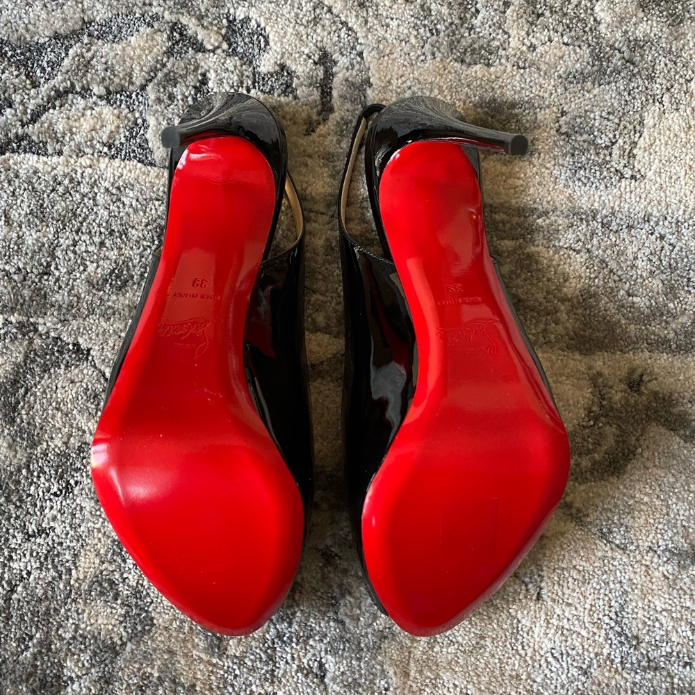 *NEW* LOUBOUTIN / PRIVATE NUMBER 120 / BLACK 39.5 - Picture 6 of 6